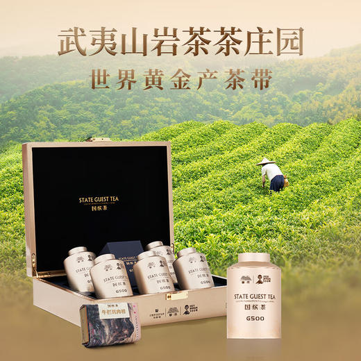 华祥苑牛肉桂牛栏坑 武夷山岩茶礼盒装 G500华茶国缤茶50g 商品图5