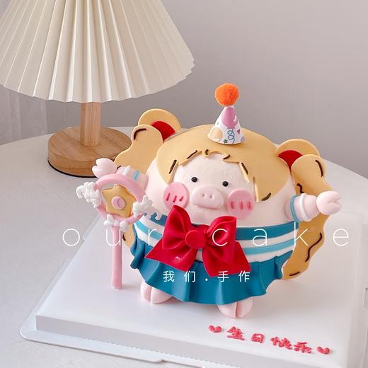 美少女猪立体蛋糕-低糖处理无添加 商品图1
