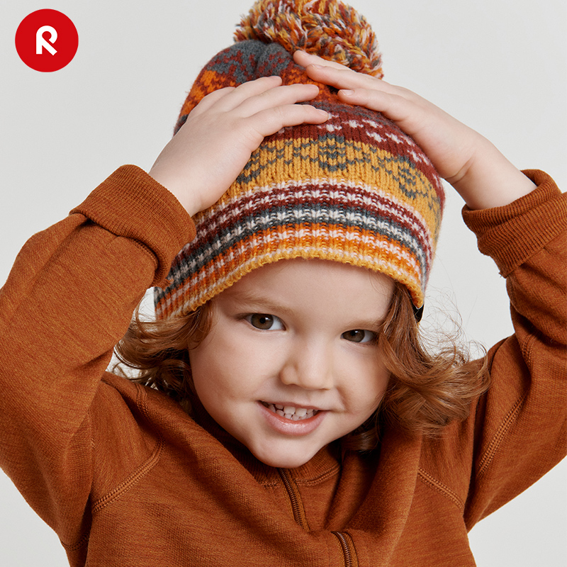 reima男女儿童大童帽子秋冬新款洋气可爱时尚羊毛保暖针织帽