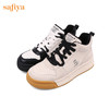 【双旦福利】Safiya/索菲娅 复古学院风2022冬季新款高帮系带拼色加绒板鞋 SF24112124 商品缩略图11