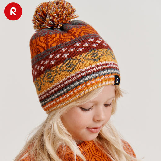 reima男女儿童大童帽子秋冬新款洋气可爱时尚羊毛保暖针织帽 商品图1