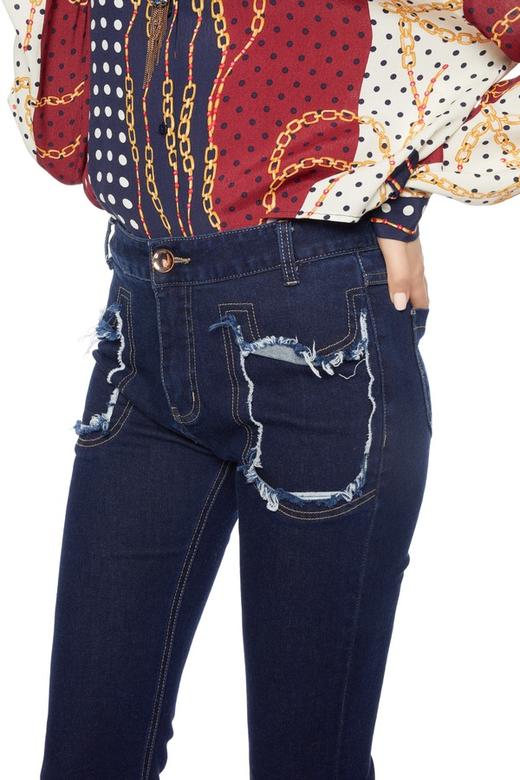 EMC亿美丞 磨边高腰牛仔裤 4972 商品图2