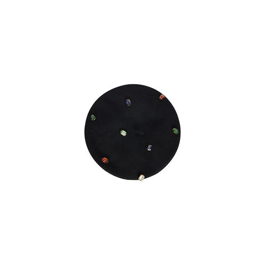 谜底2022冬季新款贝雷帽女复古时尚彩钻帽子出街时尚224MQ2011 商品图0