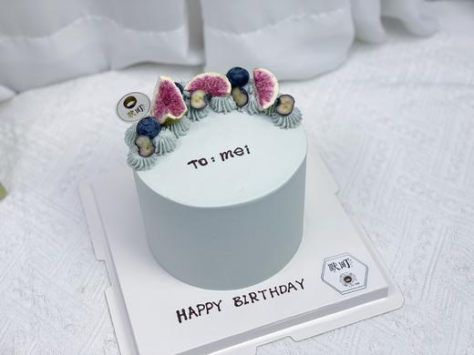 简约灰色系无花果干蛋糕（中间名字可备注更改） 商品图1