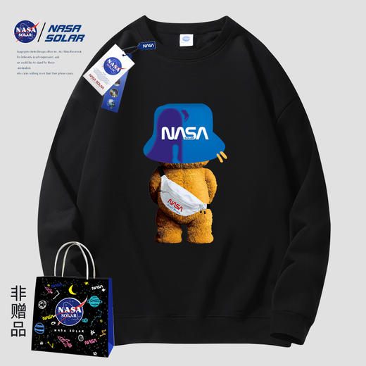 【发货地疫情】第二件0元！早秋季【NASA  SOLAR卫衣】oversize风慵懒宽松卫衣休闲潮流美式潮牌情侣上衣男女 商品图4