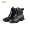 【春节不打烊】Safiya/索菲娅 英伦风百搭2022冬季新款圆头厚底侧拉链休闲短靴 SF24116079 商品缩略图9