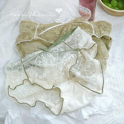 【 牛奶女士内裤】法式纯欲甜美少女无痕可爱蕾丝内裆提臀透气女生内裤 商品图0