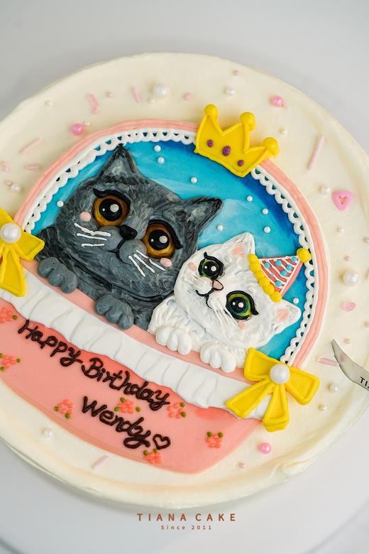 【手绘定制】2只猫咪手绘 商品图1