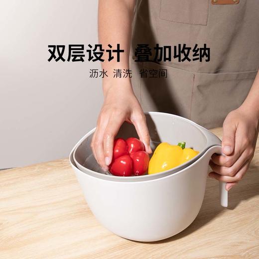 美珑美利 kitchenlite系列塑料沥水篮2件套 洗菜篮 商品图2