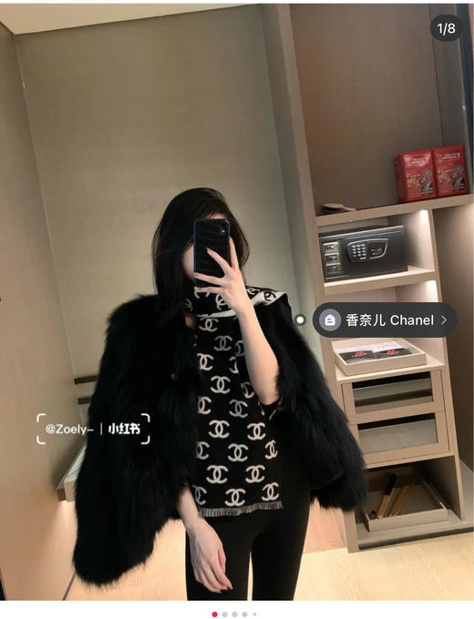 chanel专柜爆款围巾-黑色 商品图7