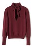 LNNNS 领口系带酒红色毛衫 8123 商品缩略图4