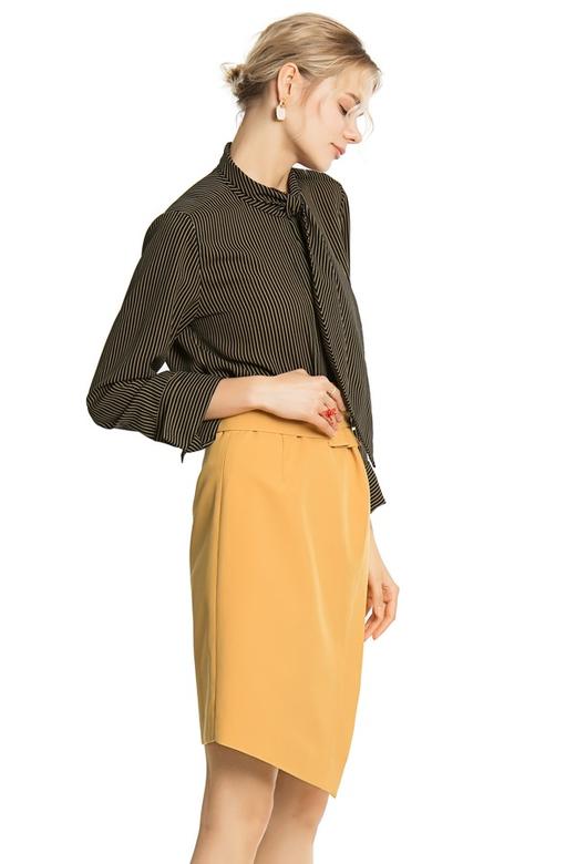 AVA 夸张领带条纹上衣 4514 商品图2