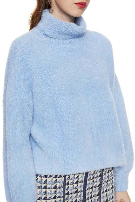 LNNNS 蓝色高领休闲毛衣 8119 商品图2