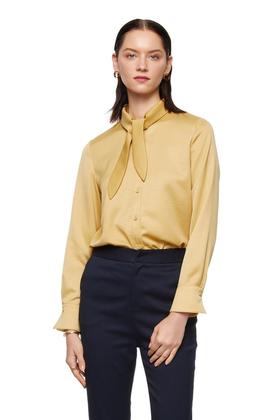 LNNNS 领口系带黄色衬衫 8316