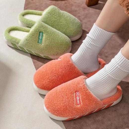 新款秋冬新款毛绒棉拖鞋女室内家居厚底防滑保暖月子棉鞋鞋男 商品图3