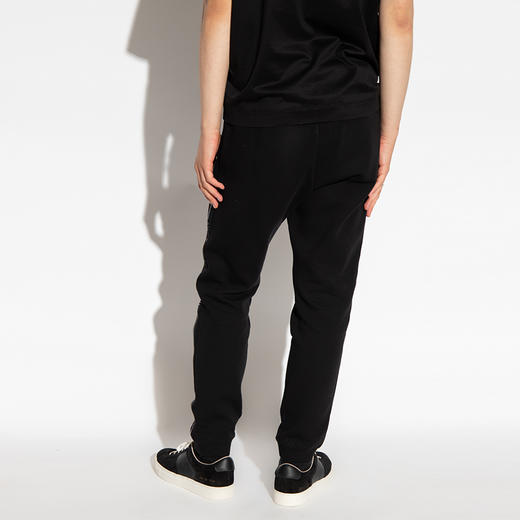 EMPORIO ARMANI 阿玛尼 男士棉质字母徽标印花休闲运动裤 黑色 6L1P96 1JHSZ 0999 商品图2