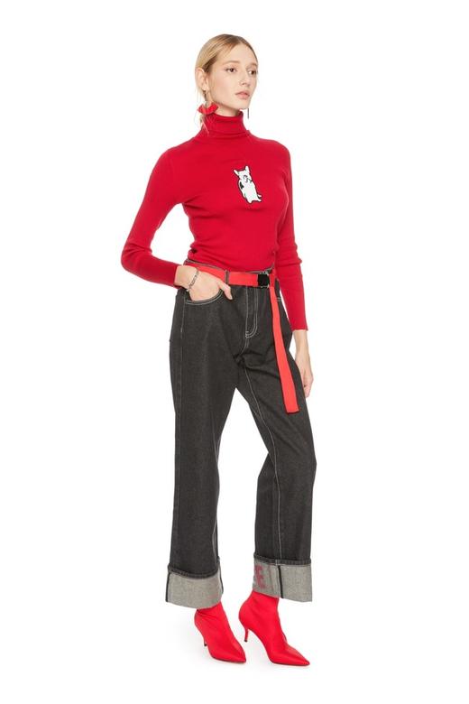 Jessy line 卡通图案高领毛衣 4883 商品图1