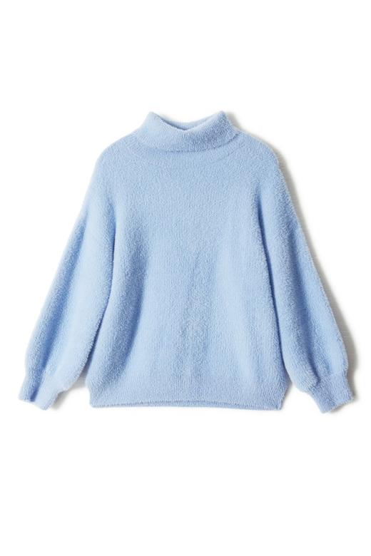 LNNNS 蓝色高领休闲毛衣 8119 商品图4