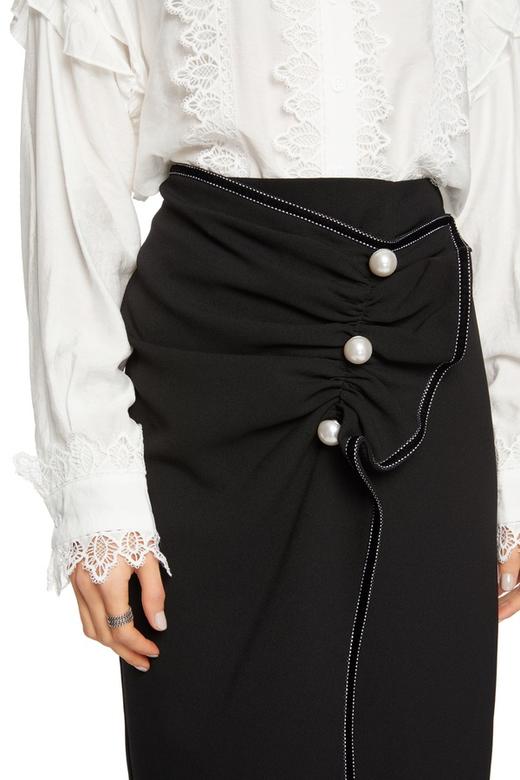 LNNNS 复古风前开叉包臀裙 6112 商品图2