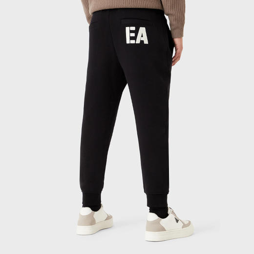 EMPORIO ARMANI 阿玛尼 男士棉质字母刺绣徽标休闲运动裤 黑色 6L1P95 1JWPZ 0999 商品图2