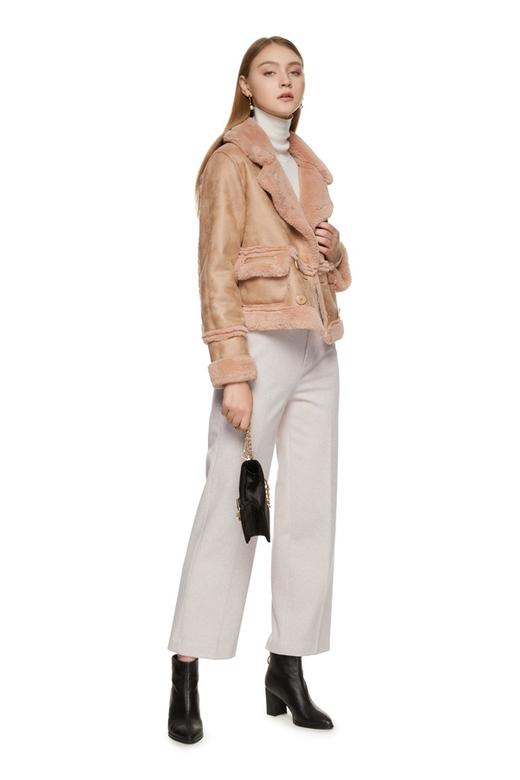 OSA欧莎 米色百搭高腰长裤 8486 商品图3