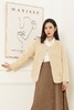 amadella 香槟色无领双排扣毛毛外套 14982 商品缩略图0
