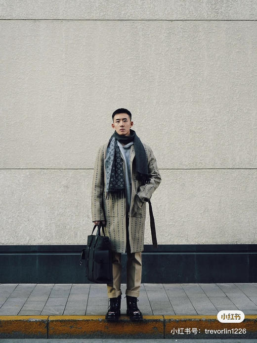 LV 渐变撞色边缘男款-黑灰色 商品图3