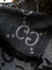 Gucci羊绒围巾-黑灰色 商品缩略图5