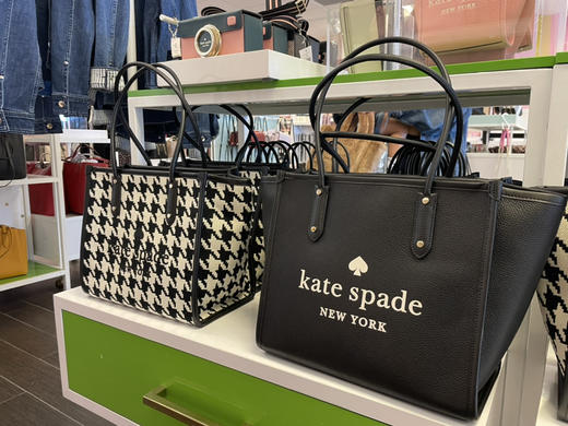 Kate spade KS Ella ♠️logo托特包，小号¥999，大号¥1699直邮到手！荔枝纹牛皮，配长肩带 商品图0