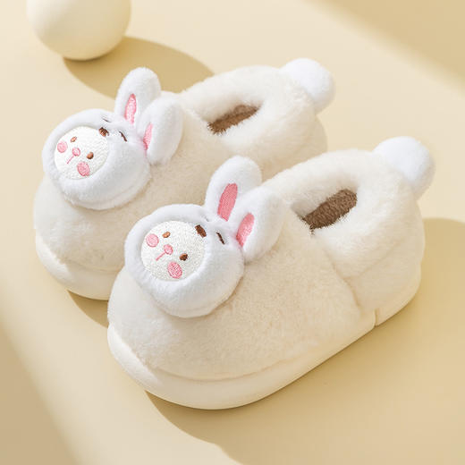 【呆萌卡通小棉鞋 毛毛包裹JIOJIO好温暖】猪爸爸儿童棉鞋男女中大童小熊保暖毛拖鞋宝宝小孩卡通毛绒棉拖鞋 商品图8