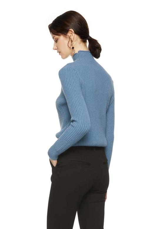 LNNNS 雾霾蓝修身高领毛衫 8120 商品图1