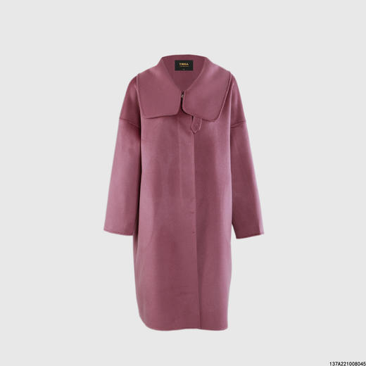 暗门襟大翻领双面工艺大衣 商品图0