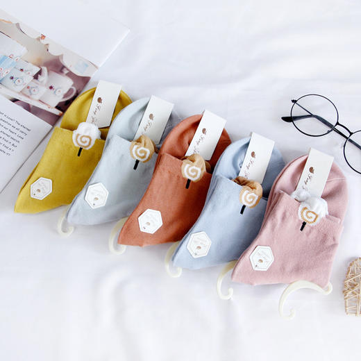 「10双装！5款可选」秋冬女士中筒袜子 日系可爱小绵羊女袜学院风立体耳朵潮袜配饰 商品图2