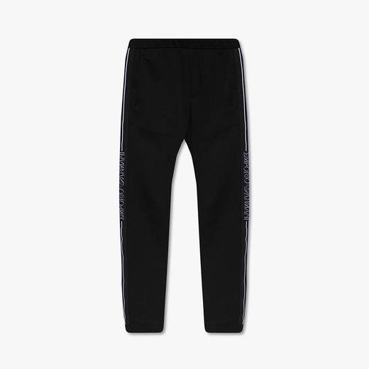 EMPORIO ARMANI 阿玛尼 男士棉质字母徽标印花休闲运动裤 黑色 6L1P96 1JHSZ 0999 商品图0