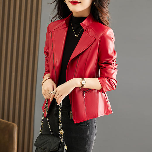 2022夹克外套港风小众炸街感短款皮衣上衣HR-WG98309 商品图0