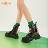 【限时秒S】Safiya/索菲娅 辣妹炸街2022冬季新款开拆卸小众撞色蝴蝶结厚底马丁靴 SF24116109 商品缩略图9