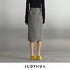 JUDYHUA 黑白格纹设计款铅笔裙 商品缩略图2