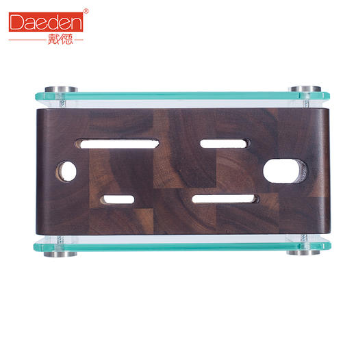 德国戴德刀架厨房置物架刀具收纳用品钢化玻璃相思木刀座菜刀架子 商品图4