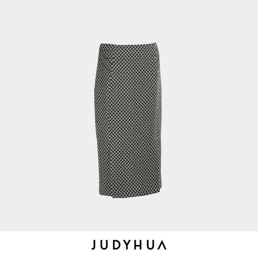 JUDYHUA 黑白格纹设计款铅笔裙 商品图3