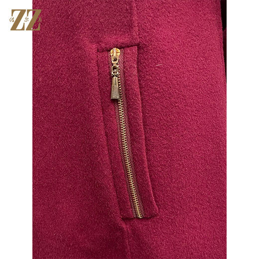 佐尔美冬季新款双面呢大衣纯色呢子大衣外套女中长款E54ST41 商品图4