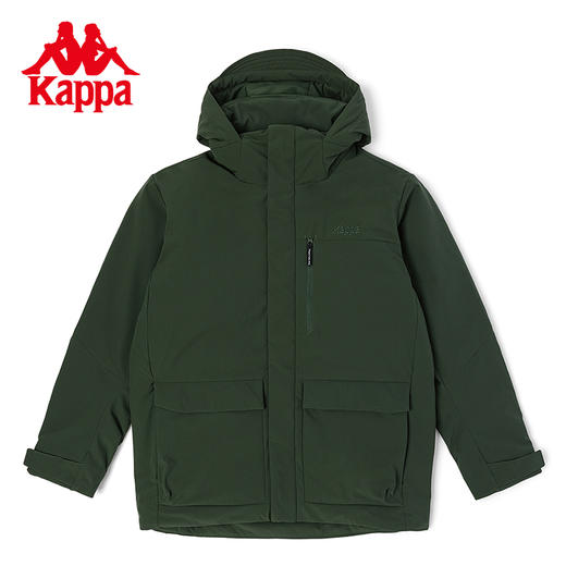 Kappa卡帕85羽绒服2022新款男高领连帽防寒服复古工装羽绒服外套 商品图1