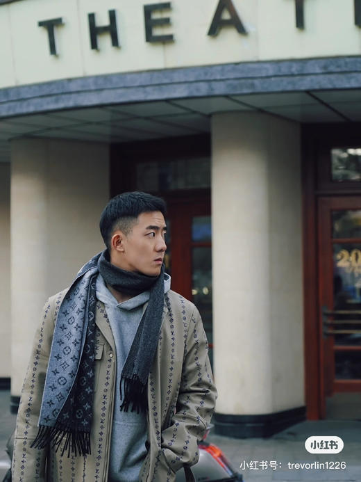 LV 渐变撞色边缘男款-黑灰色 商品图0