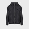 EMPORIO ARMANI 阿玛尼 男士羊皮徽标贴花连帽皮衣外套 深蓝色 01R54P 01P54 922 商品缩略图0