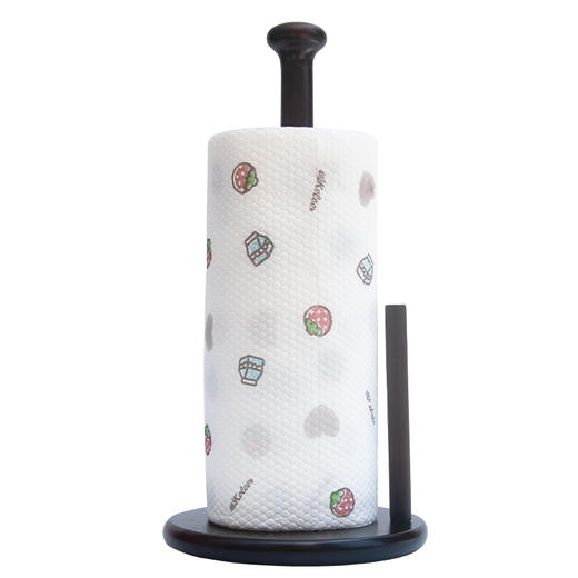 达乐丰橡胶木厨房纸巾架 立式卷纸架子收纳架 商品图1