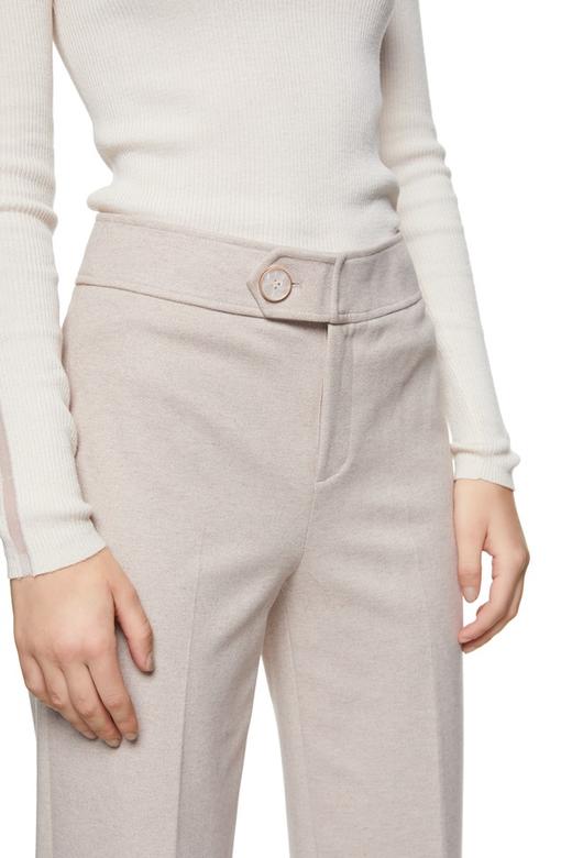 OSA欧莎 米色百搭高腰长裤 8486 商品图2