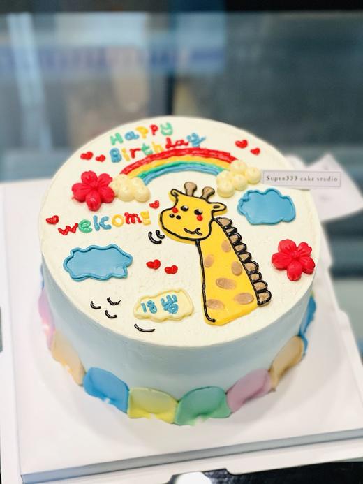 6-10寸 彩虹长颈鹿（手绘款） 商品图0