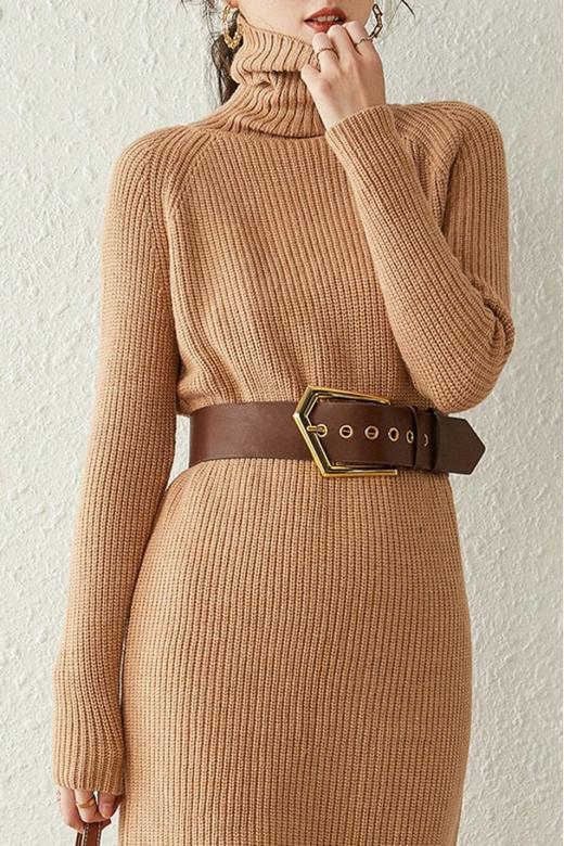 LOUIS YAO/白鹿语 修身显瘦针织连衣裙 10759 商品图3