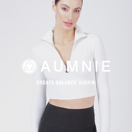 【AUMNIE】瑜伽运动半拉链长袖上衣 ATHLETICS HALF ZIPPER TOP 商品图3