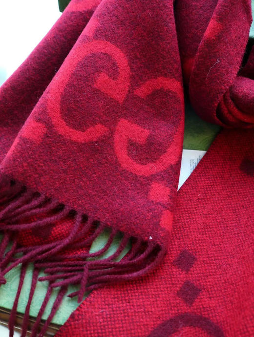 Gucci羊绒围巾-红色 商品图4