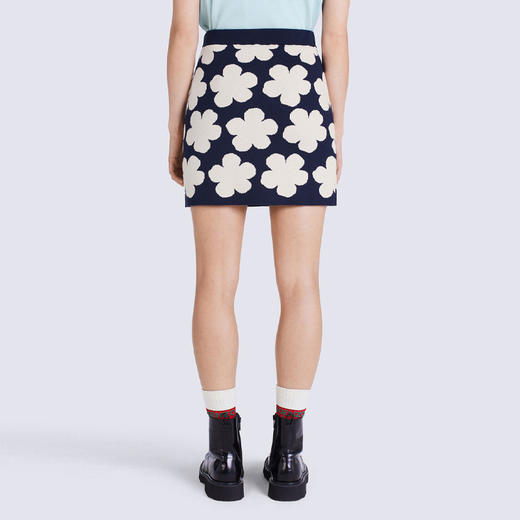 KENZO 高田贤三 女士羊毛 HANA DOTS' 提花迷你针织短裙 蓝色 FC62 JU326 3CO 77 商品图1